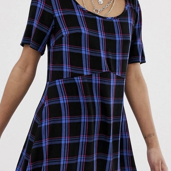 ASOS Collusion Plaid Dress - Picture 4 of 11